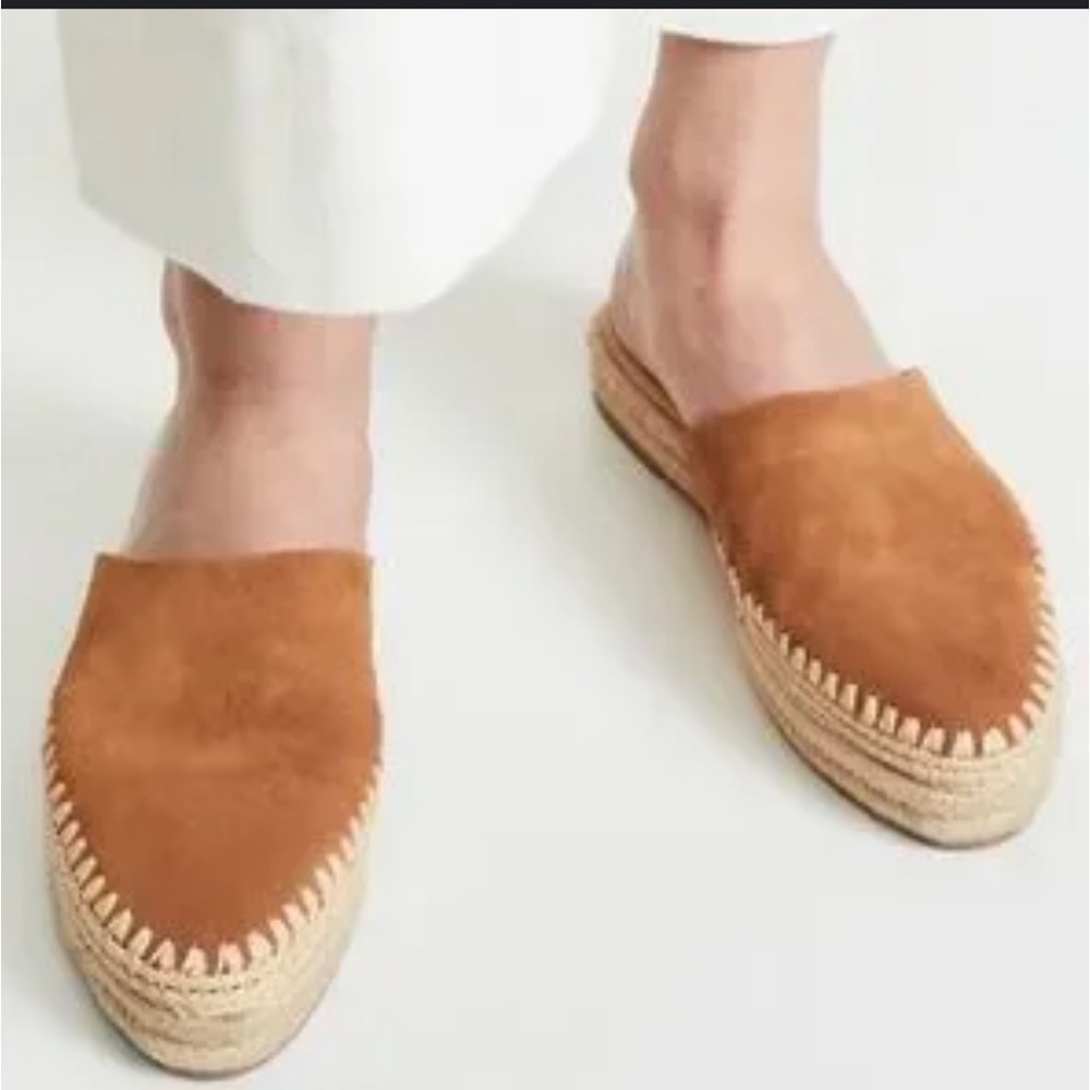 Sam Edelman Tan Suede Espadrille Mules